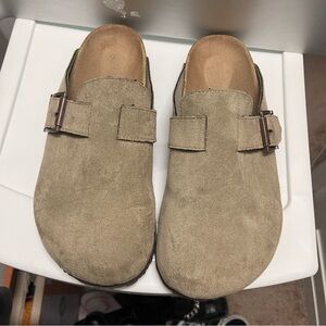 Madden Girl Tan Suede Mules